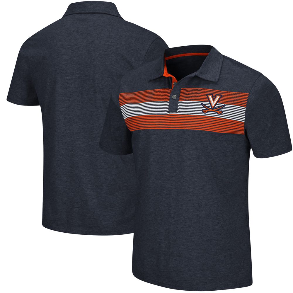 Men's Colosseum Navy Virginia Cavaliers Logan Polo