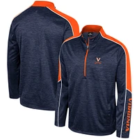 Men's Colosseum Navy Virginia Cavaliers Marled Half-Zip Jacket