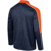 Men's Colosseum Navy Virginia Cavaliers Marled Half-Zip Jacket