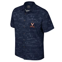 Men's Colosseum Navy Virginia Cavaliers Ozark Button-Up Shirt