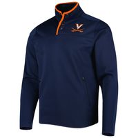 Men's Colosseum Navy Virginia Cavaliers Rebound Quarter-Snap Jacket