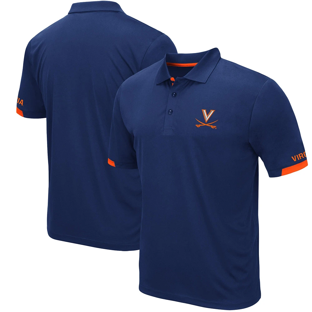 Men's Colosseum Navy Virginia Cavaliers Santry Lightweight Polo