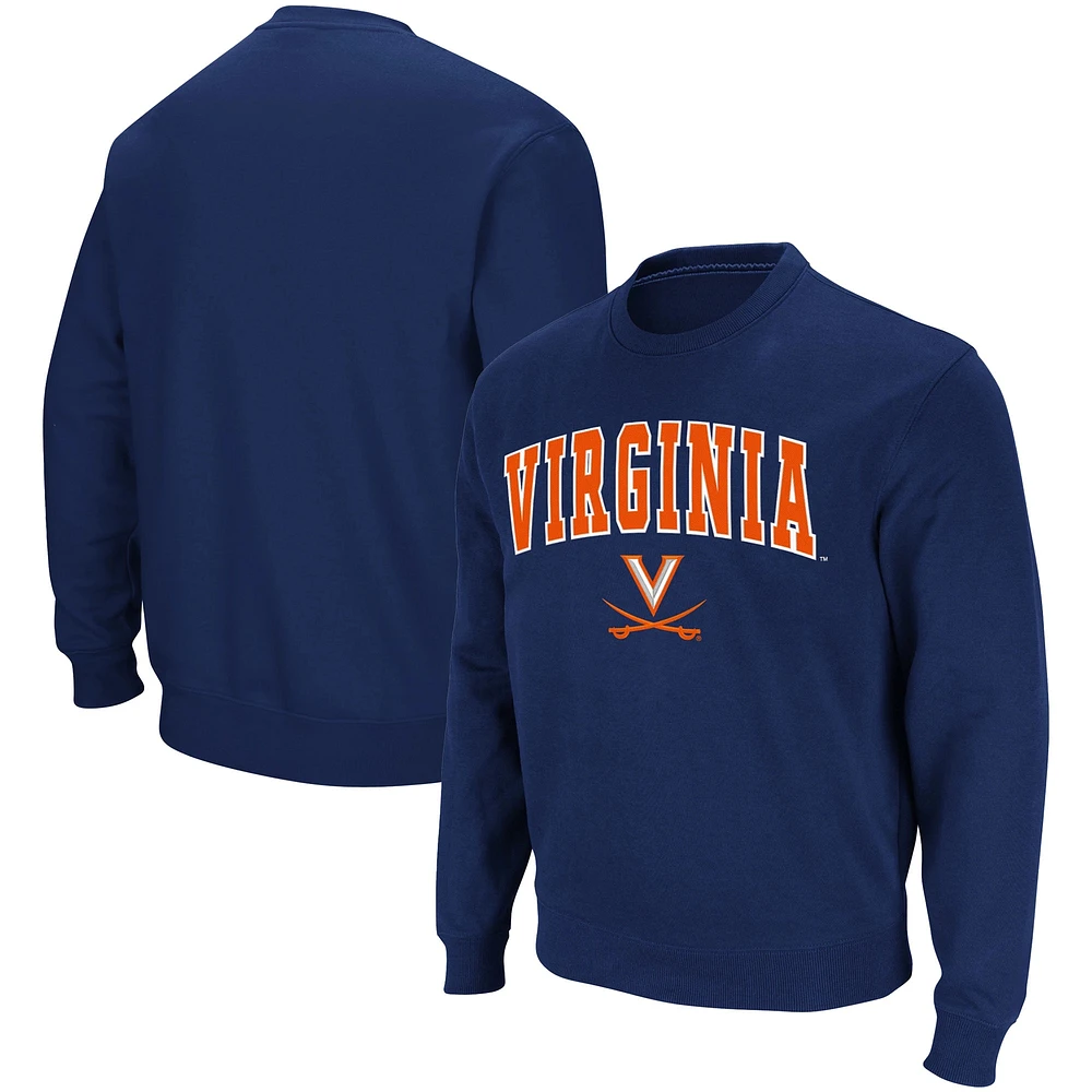 Sweat Colosseum Navy Virginia Cavaliers Team Arch & Logo Tackle Twill pour homme