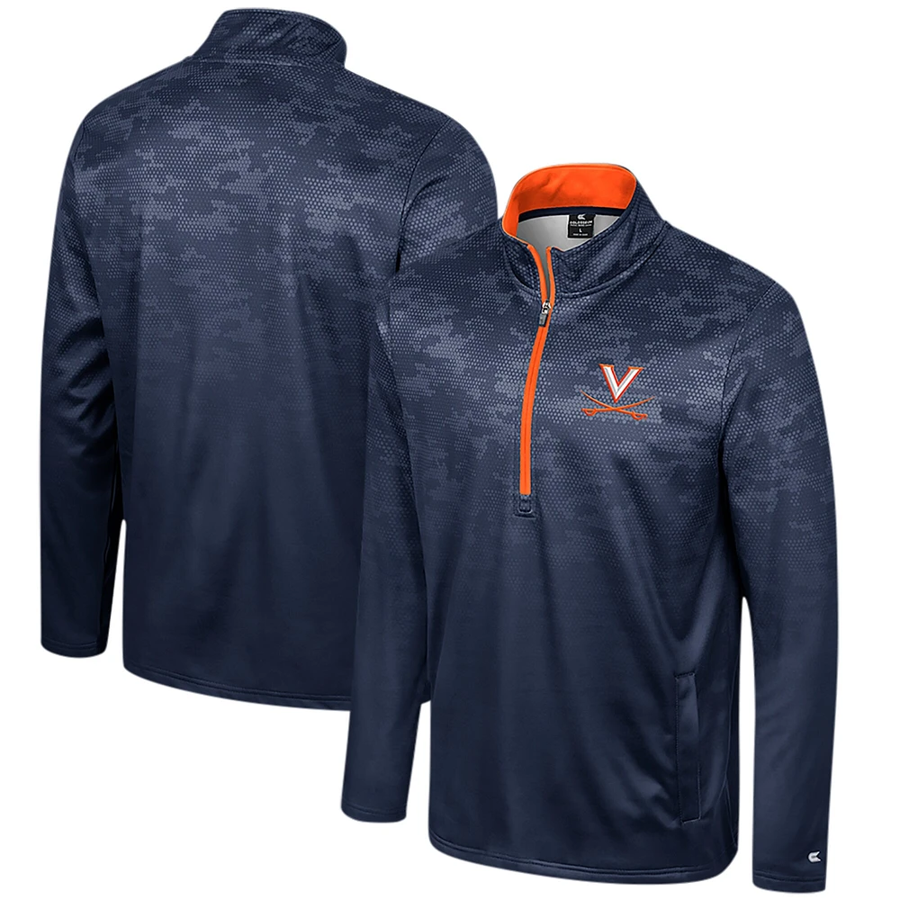 Men's Colosseum  Navy Virginia Cavaliers The Machine Half-Zip Jacket