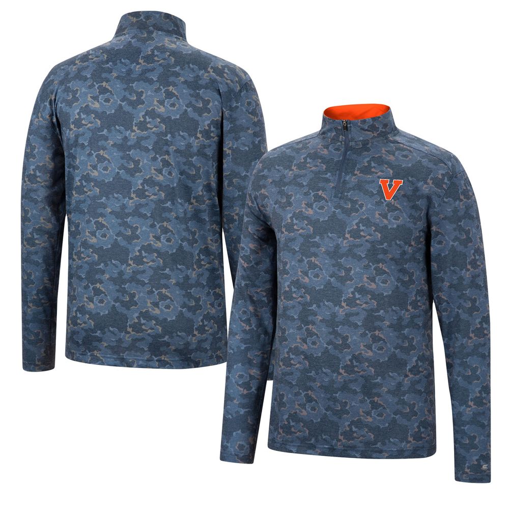 Men's Colosseum Navy Virginia Cavaliers Tivo Quarter-Zip Jacket