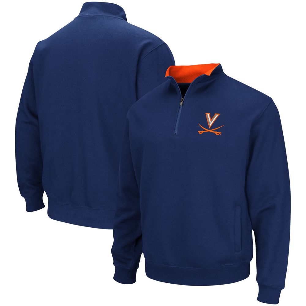 Men's Colosseum Navy Virginia Cavaliers Tortugas Team Logo Quarter-Zip Jacket