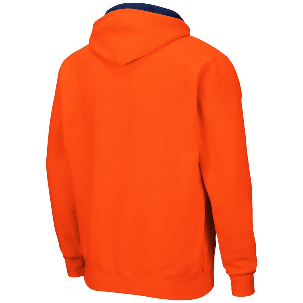 Men's Colosseum Orange Virginia Cavaliers Arch & Logo 3.0 Full-Zip Hoodie