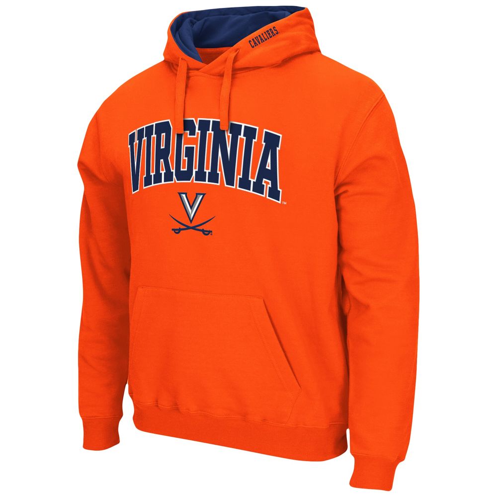 Men's Colosseum Orange Virginia Cavaliers Arch & Logo 3.0 Pullover Hoodie