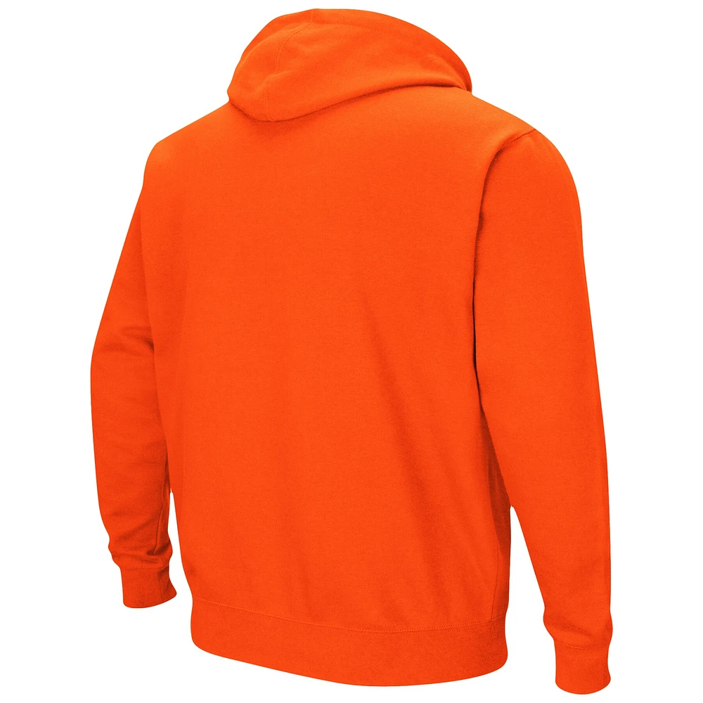 Men's Colosseum Orange Virginia Cavaliers Arch & Logo 3.0 Pullover Hoodie