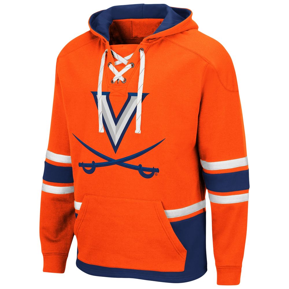 Men's Colosseum Orange Virginia Cavaliers Lace Up 3.0 Pullover Hoodie