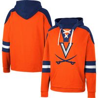 Men's Colosseum Orange Virginia Cavaliers Lace-Up 4.0 Pullover Hoodie