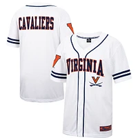 Maillot de baseball boutonné en maille Free Spirited des Virginia Cavaliers Colosseum blanc pour hommes