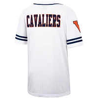 Maillot de baseball boutonné en maille Free Spirited des Virginia Cavaliers Colosseum blanc pour hommes