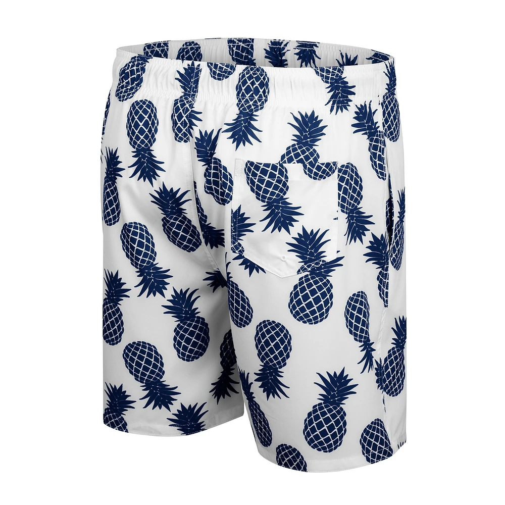 Men's Colosseum White Virginia Cavaliers Pineapples Swim Shorts