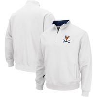 Men's Colosseum White Virginia Cavaliers Tortugas Team Logo Quarter-Zip Jacket