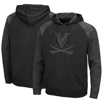 Men's ColosseumVirginia Cavaliers Blackout 3.0 Tonal Raglan Pullover Hoodie