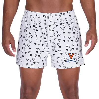 Virginia Cavaliers Concepts Sport Epiphany Allover Print Knit Boxer Shorts - White