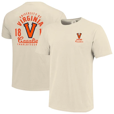 Men's Cream Virginia Cavaliers Comfort Colors Mascot Overlay T-Shirt