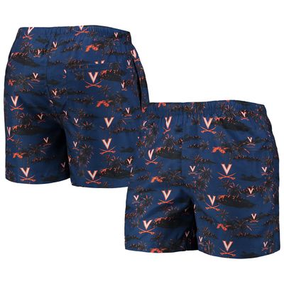 Men's FOCO Navy Virginia Cavaliers Island Palm Swim Trunks