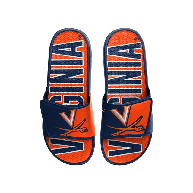 Sandales à enfiler en gel avec logo FOCO Virginia Cavaliers pour hommes