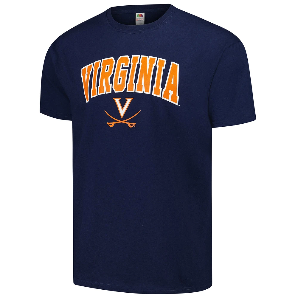 Men's Navy Virginia Cavaliers Basic Logo T-Shirt