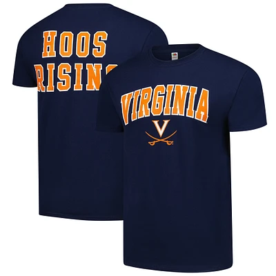 Men's Navy Virginia Cavaliers Basic Stacked Mascot T-Shirt