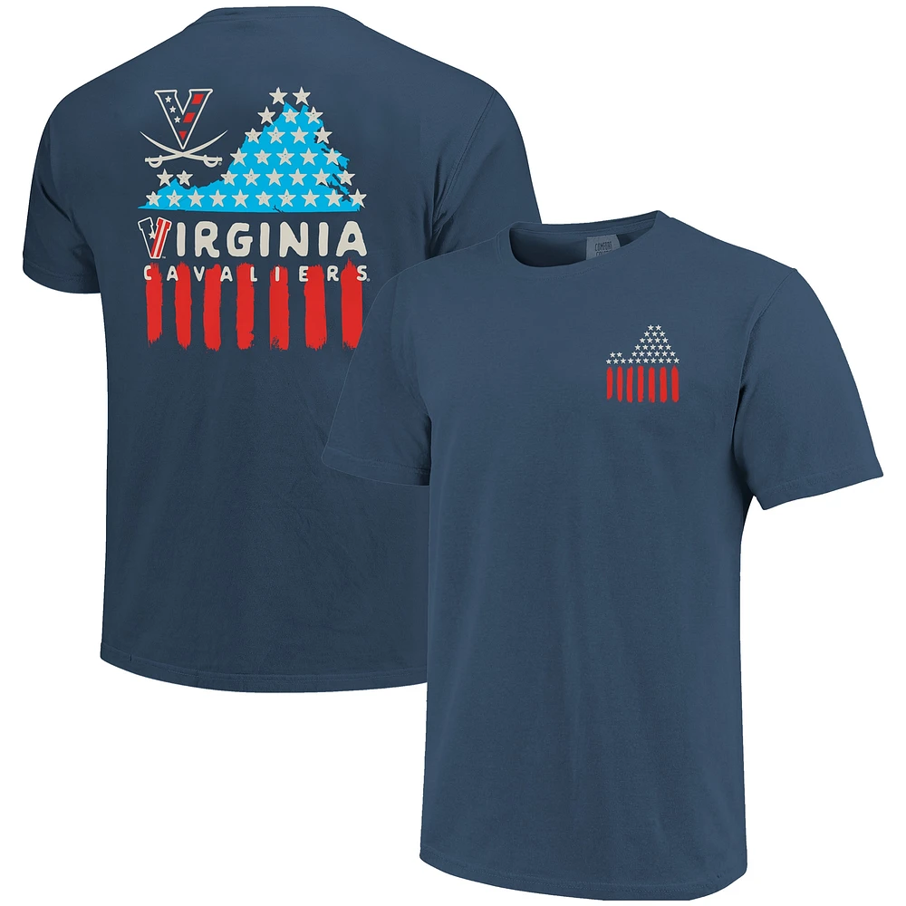 T-shirt homme bleu marine Virginia Cavaliers rouge