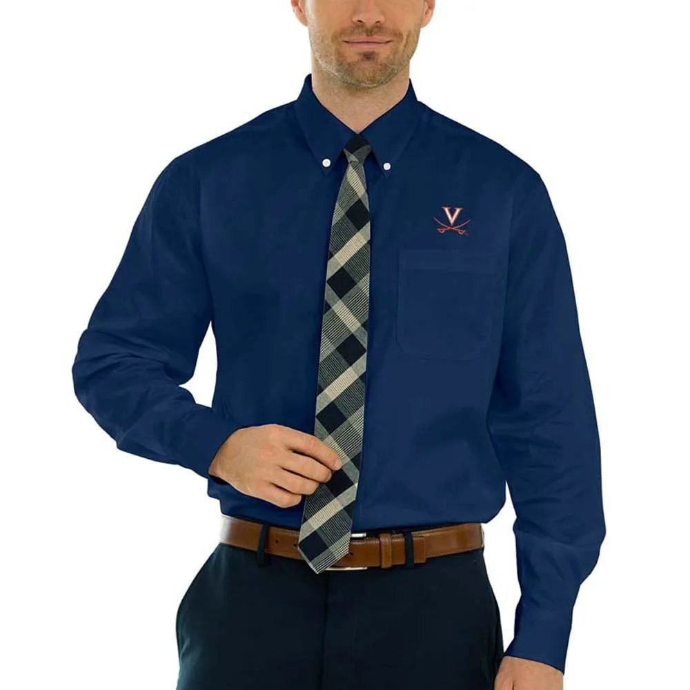 Lids Virginia Cavaliers Wicked Woven Long Sleeve Button-Down Shirt - Navy