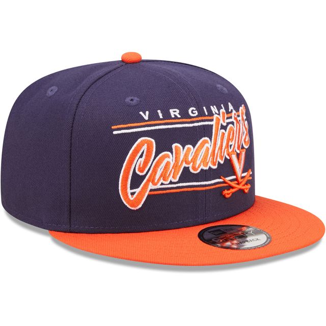 Casquette Snapback 9FIFTY pour homme Virginia Cavaliers Team Script bleu marine New Era