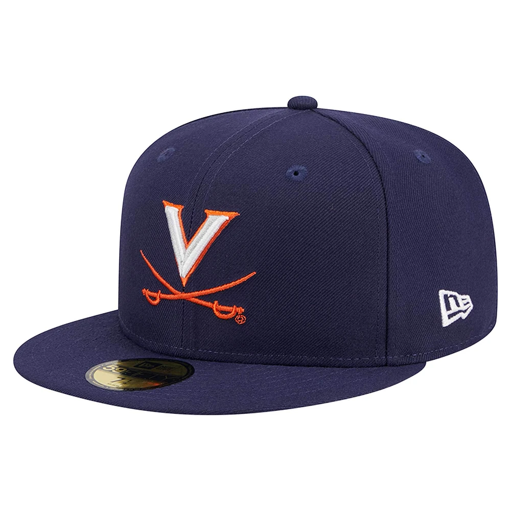 Men's New Era Navy Virginia Cavaliers 59FIFTY Fitted Hat