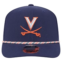 Casquette extensible à boutons-pression New Era bleu marine Virginia Cavaliers Gameday Multi-Rope 9SEVENTY pour homme