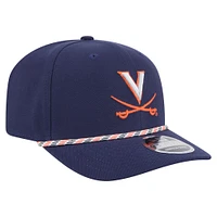 Casquette extensible à boutons-pression New Era bleu marine Virginia Cavaliers Gameday Multi-Rope 9SEVENTY pour homme