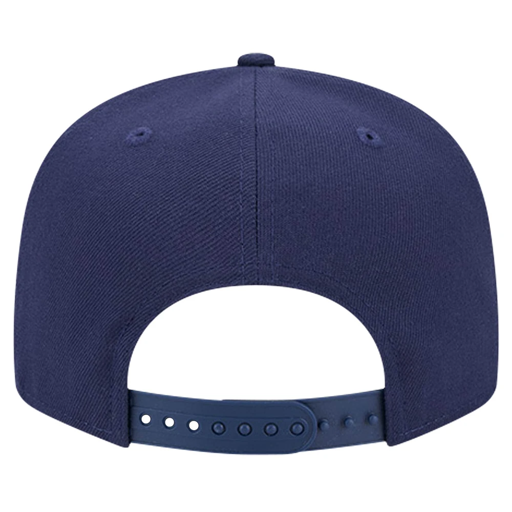 Casquette Snapback 9FIFTY New Era pour hommes des Virginia Cavaliers Team Script bleu marine