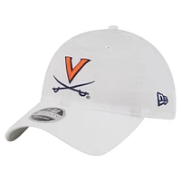 Men's New Era White Virginia Cavaliers Active Ripstop 9TWENTY Adjustable Hat