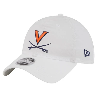Men's New Era White Virginia Cavaliers Active Ripstop 9TWENTY Adjustable Hat