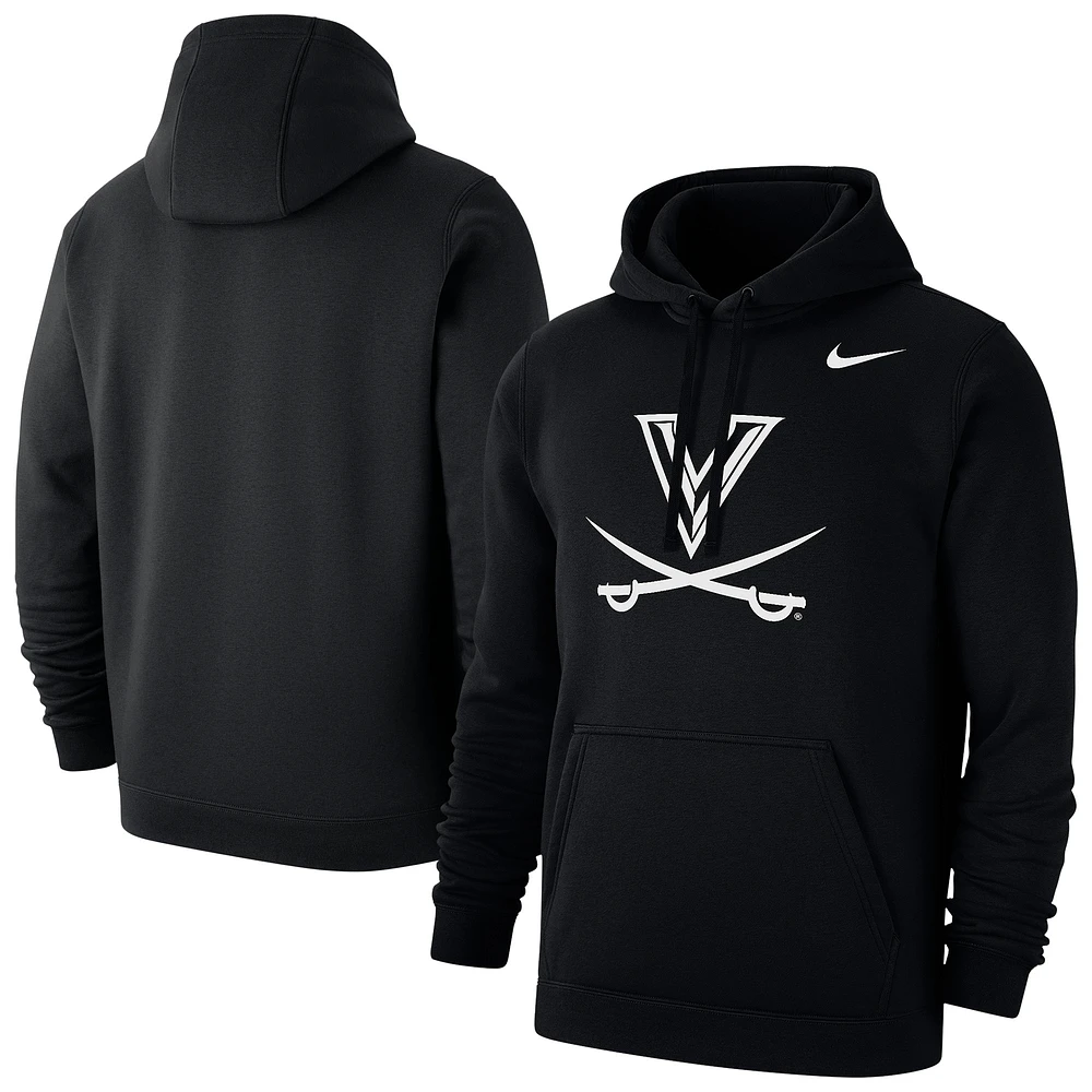 Men's Nike Black Virginia Cavaliers Primary Club Fleece Pullover Hoodie