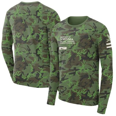 Men's Nike Camo Virginia Cavaliers Military Long Sleeve T-Shirt