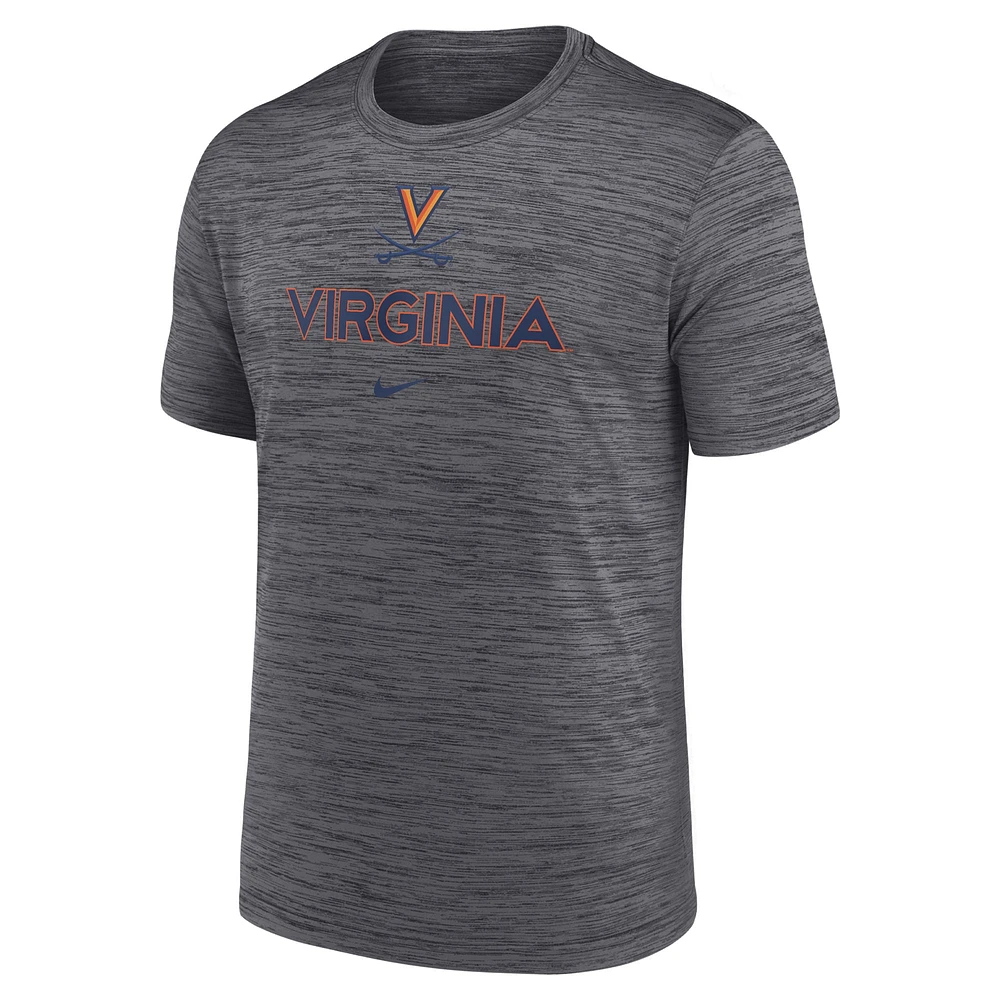 Men's Nike Gray Virginia Cavaliers 2024 Sideline Velocity Legend Performance T-Shirt