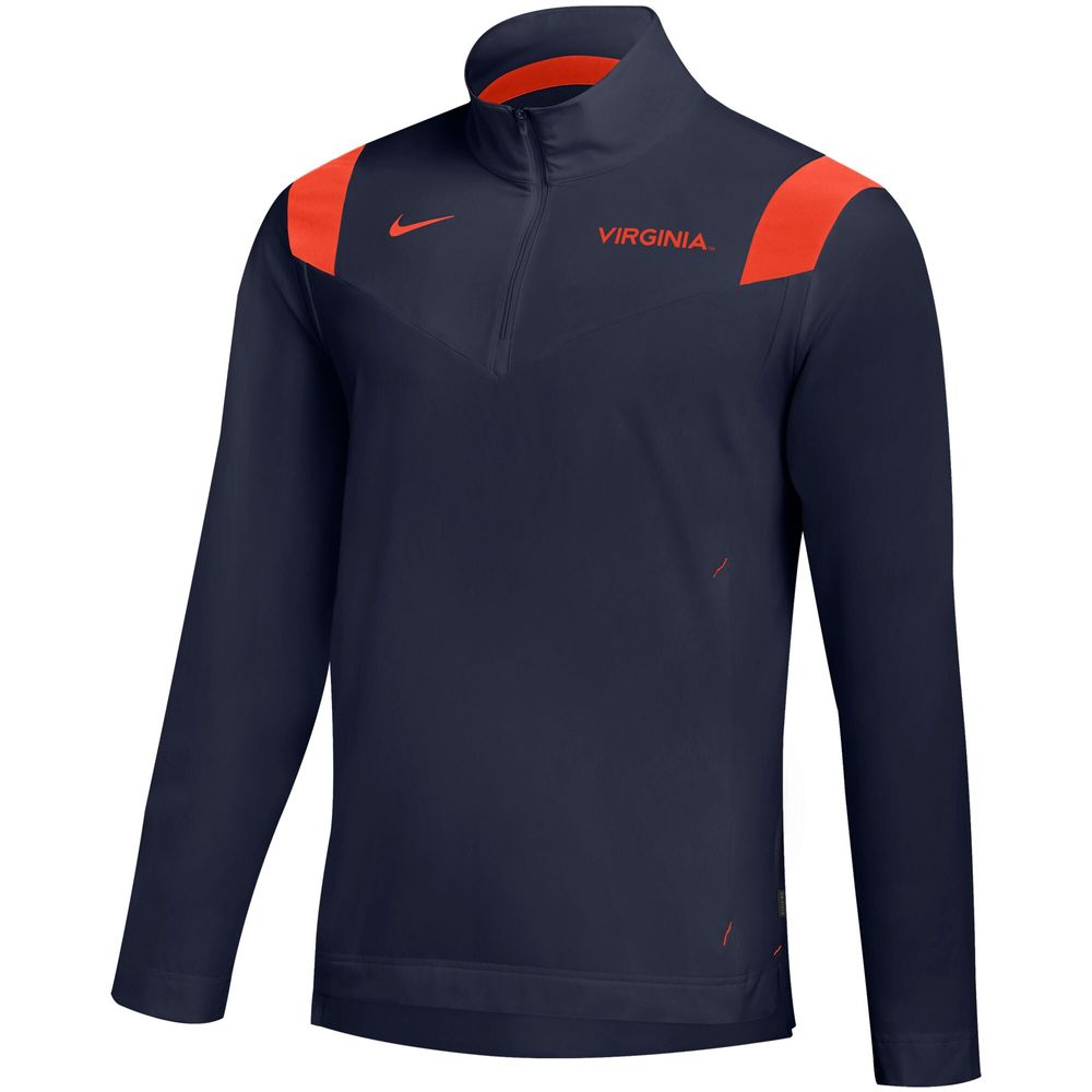 Men's Nike Navy Virginia Cavaliers 2021 Team Coach Quarter-Zip Jacket