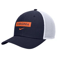 Men's Nike Navy Virginia Cavaliers 2024/25 Sideline Rise Trucker Adjustable Hat