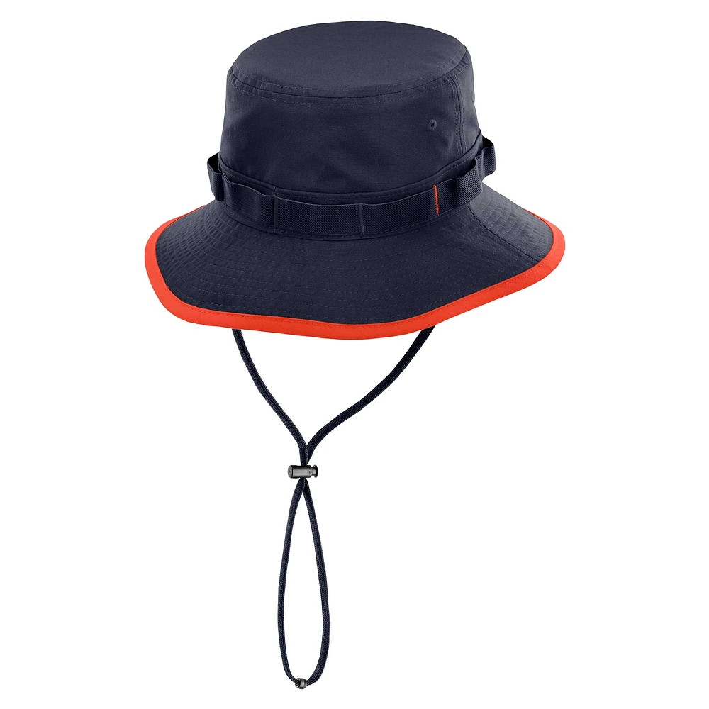 Chapeau bob Nike bleu marine Virginia Cavaliers 2024 Sideline Apex Performance Boonie pour homme