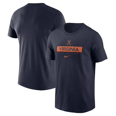 T-shirt Nike bleu marine Virginia Cavaliers 2024 Sideline Performance pour homme