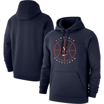 Men's Nike Navy Virginia Cavaliers Basketball Icon Club Fleece Pullover Hoodie