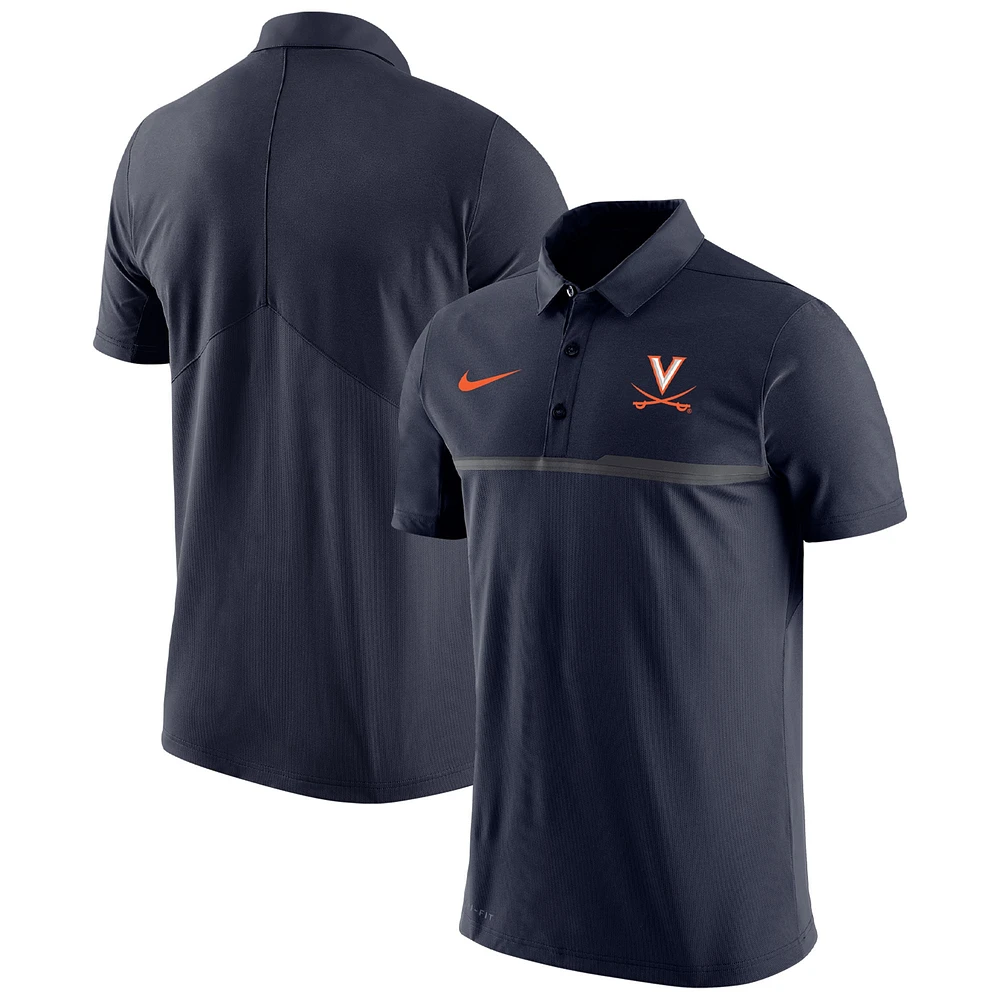 Polo Performance Nike Virginia Cavaliers Coaches pour Homme - Bleu Marine