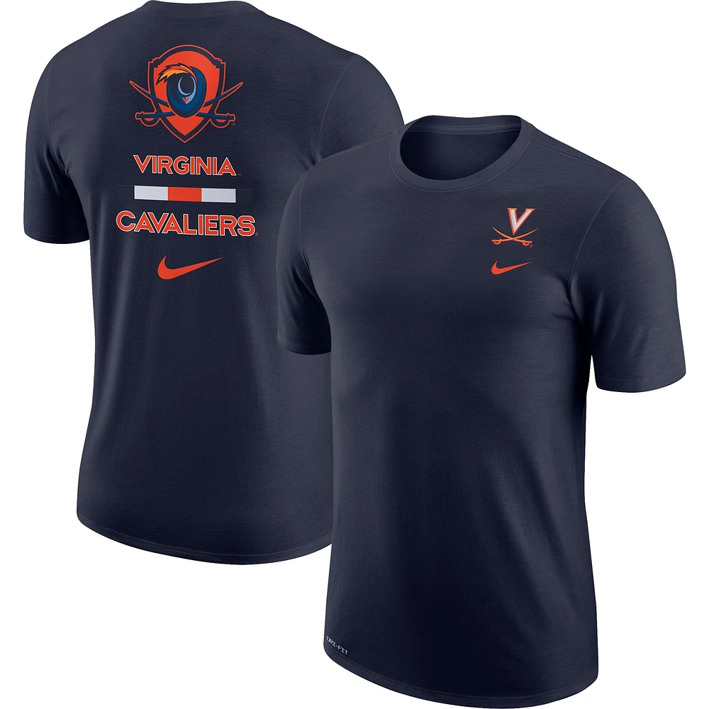 T-shirt Nike Performance DNA des Virginia Cavaliers pour homme, bleu marine