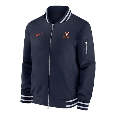 Men's Nike  Navy Virginia Cavaliers Full-Zip Bomber Jacket