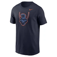 T-shirt Nike pour homme, bleu marine, mascotte des Cavaliers de Virginie, légende