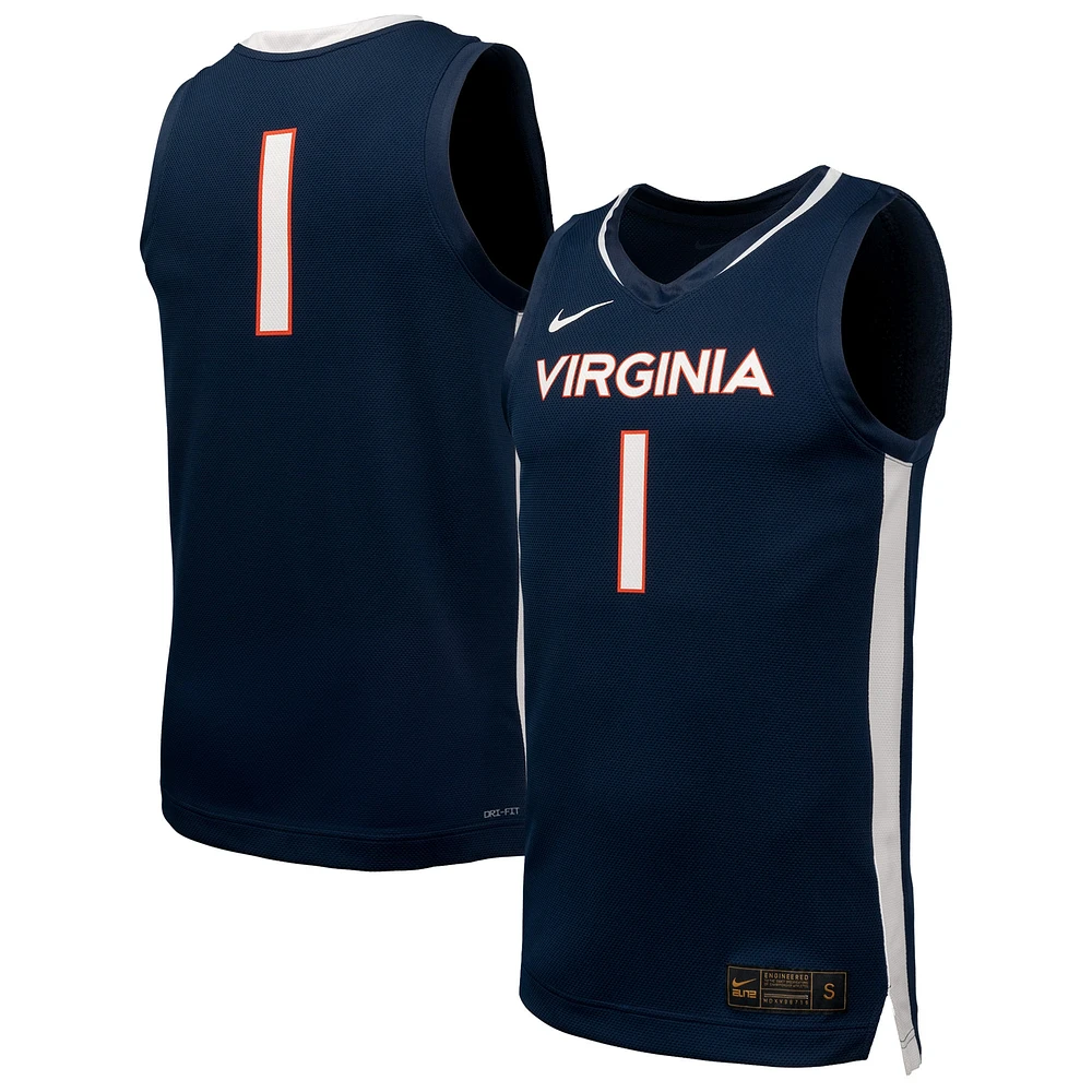 Maillot de basket-ball réplique Nike bleu marine Virginia Cavaliers pour homme