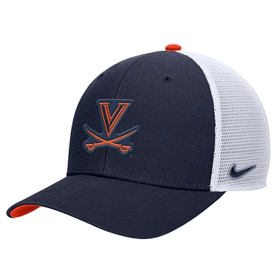 Men's Nike  Navy Virginia Cavaliers Rise Adjustable Trucker Hat