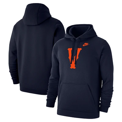 Sweat à capuche en polaire Nike Virginia Cavaliers Vintage Club pour homme, bleu marine